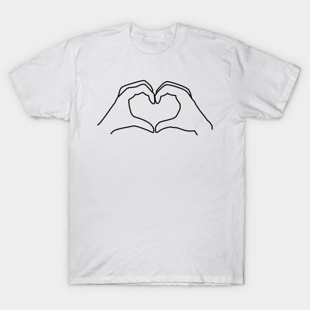 Heart Love Hands Symbol Forever Peace Equality No War T-Shirt by Kibo2020